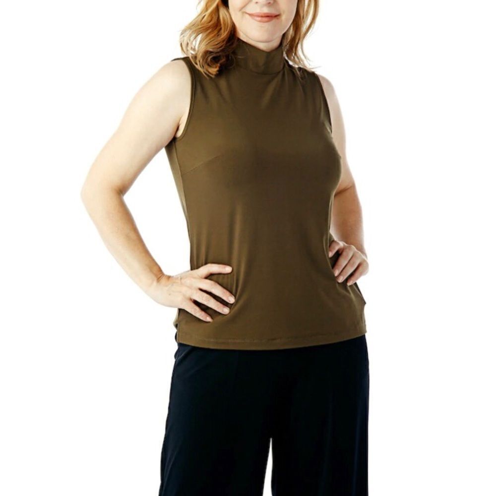 Joan Rivers Wardrobe Builders Mock Turtleneck w/ Zipper Tank
